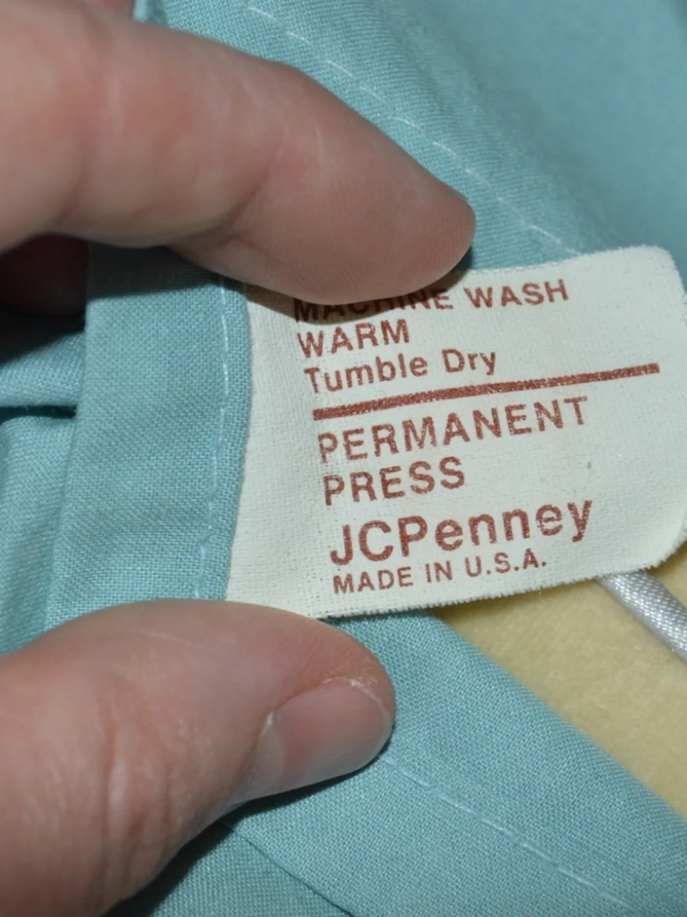 Set of 2 Vintage 1990s JCPenney teal ruffled pillowcases in great condition